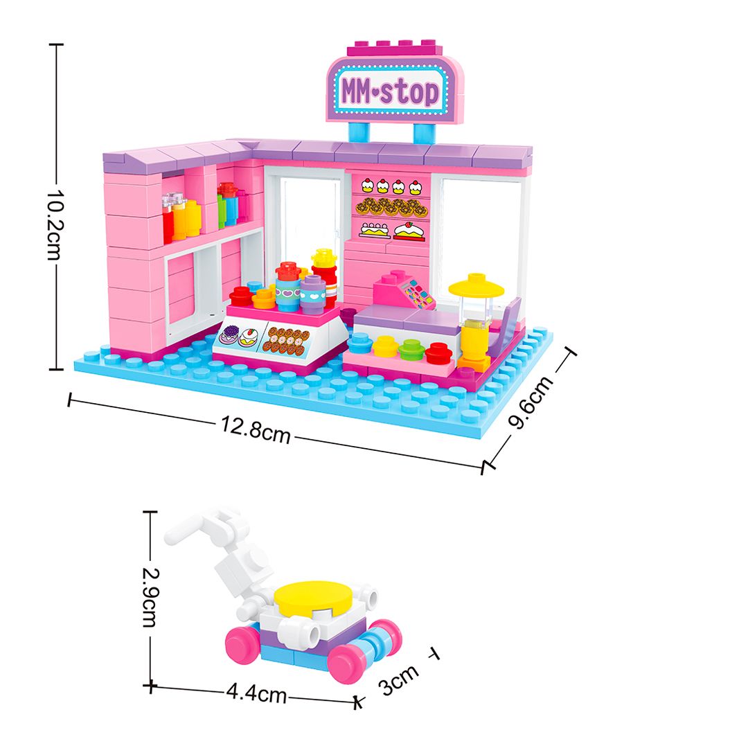 Игровой конструктор Keyixing 24409 "Мир Чудес. Магазин сладостей", 156 деталей / Конструкторы №2
