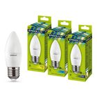 Лампа светодиодная Ergolux LED-C35-7W-E27-6K, 7 Вт, 6500K, дневной свет, E27, форма свеча