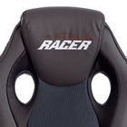 Игровое компьютерное кресло Racer GT, искусственная кожа/ткань, серый