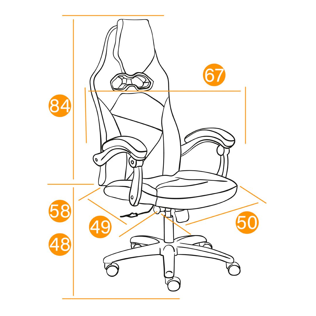 Игровое компьютерное кресло Arena, искусственная кожа, черное / Игровые кресла №10