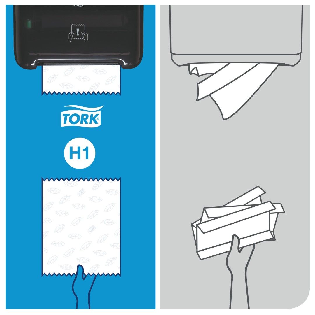 Қағаз сүлгілер Tork "Matic", 150 м, 2 қабатты, H1 жүйесі, ақ / Диспенсерлерге арналған сүлгілер №5
