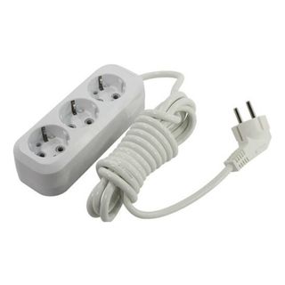 Ұзартқыш Smartbuy, 3 ұяшық, 5 м, жерге тұйықтауышымен, ақ / Ұзартқыштар, үшайырлар