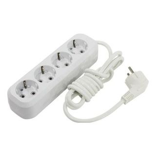 Ұзартқыш Smartbuy, 16А, 4 ұяшық, 2 м, жерге тұйықтауышымен, ақ / Ұзартқыштар, үшайырлар