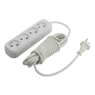 Ұзартқыш Smartbuy, 10А, 4 ұяшық, 5 м, жерге тұйықталусыз, ақ / Ұзартқыштар, үшайырлар