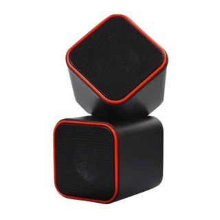 Колонки Smartbuy Cute, USB, 6 Вт, MiniJack 3.5, черные/красные / Компьютерные колонки