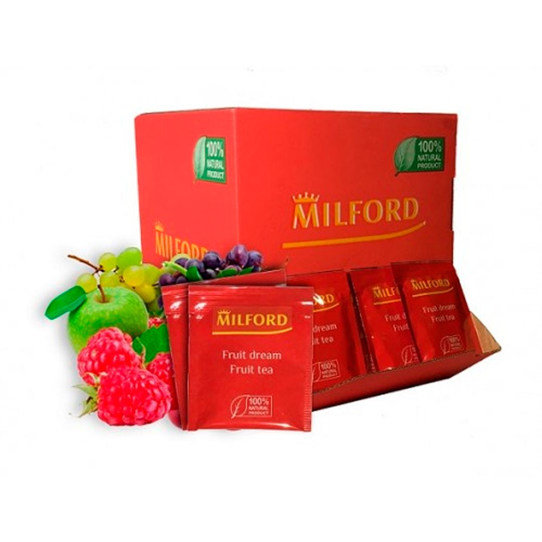 Чай Milford "Fruit Dream", травяной, 200 пакетиков / Чай пакетированный oe.kz Чай Milford "Fruit Dream", травяной, 200 пакетиков / Чай пакетированный