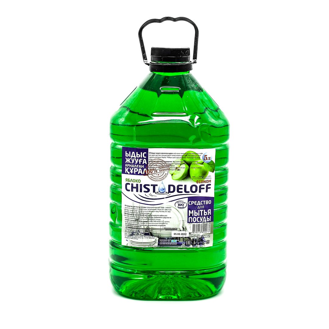 Средство для мытья посуды Chistodeloff Econom "Яблоко", 5 л, ПЭТ / Средства для мытья посуды oe.kz Средство для мытья посуды Chistodeloff Econom "Яблоко", 5 л, ПЭТ / Средства для мытья посуды