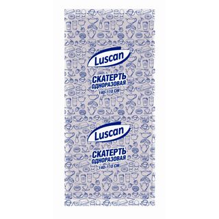 Бір реттік дастархан Luscan, спанбонд, 110*140 см, ақ / Бір реттік ыдыстар