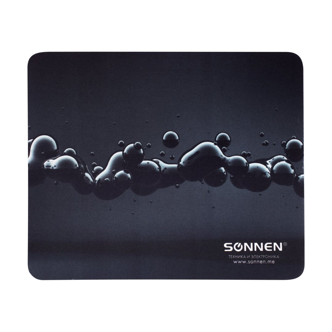 Коврик для мыши Sonnen "DROPS", резиновая основа, размер 220*180*3 мм / Тінтуір төсеніштері