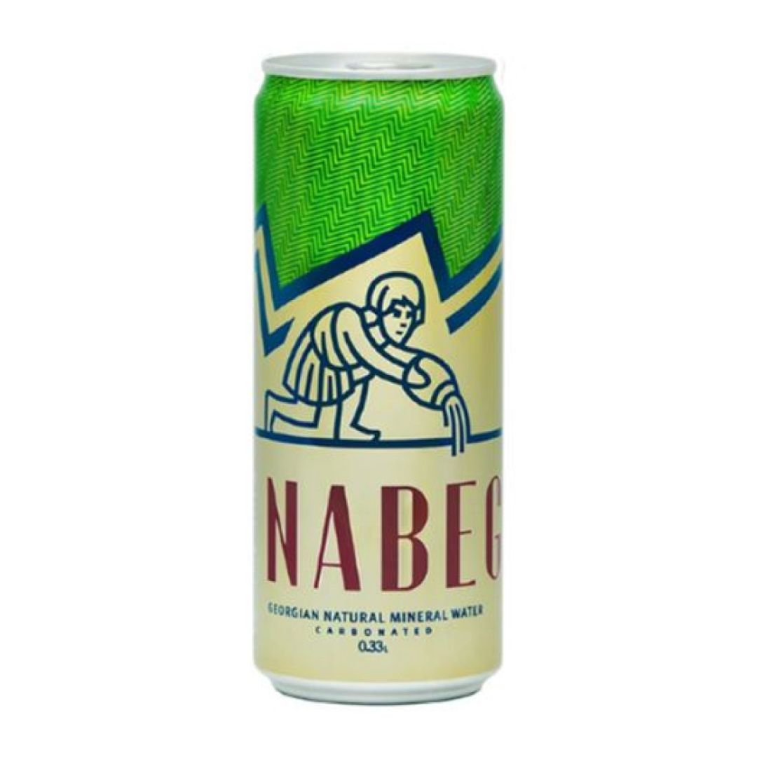 Вода минеральная "Набеглави", 0,33 л., железная банка / Вода питьевая