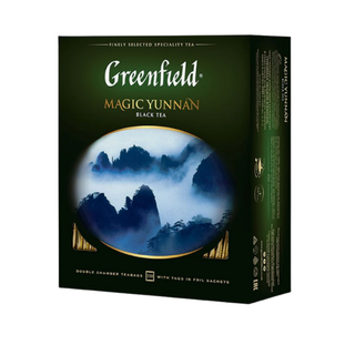 Шай Greenfield Magic Yunnan, қара шай, 100 қалташа / Қалташалардағы шай