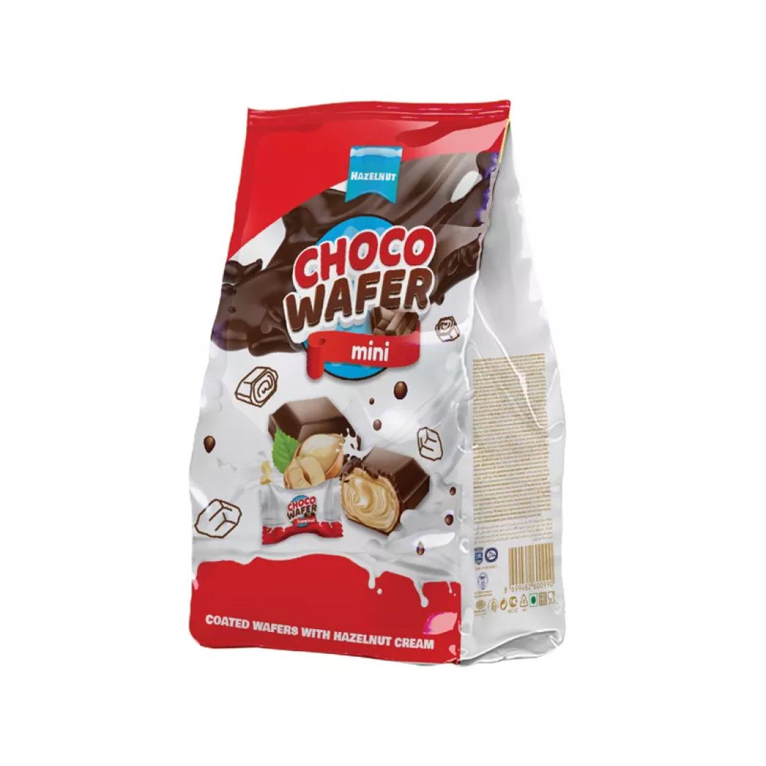 Шоколадно-вафельные батончики "Choco Wafer mini", со вкусом фундука, 140 гр / Печенье, вафли, крекеры