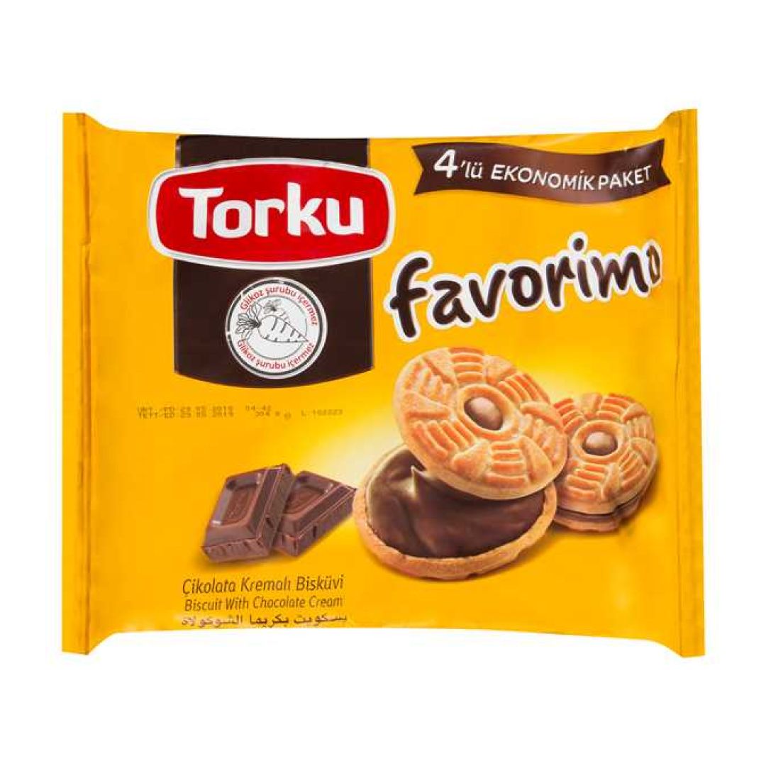 Печенье Torku "Favorimo", с шоколадным кремом, 244 гр / Печенье, вафли, крекеры