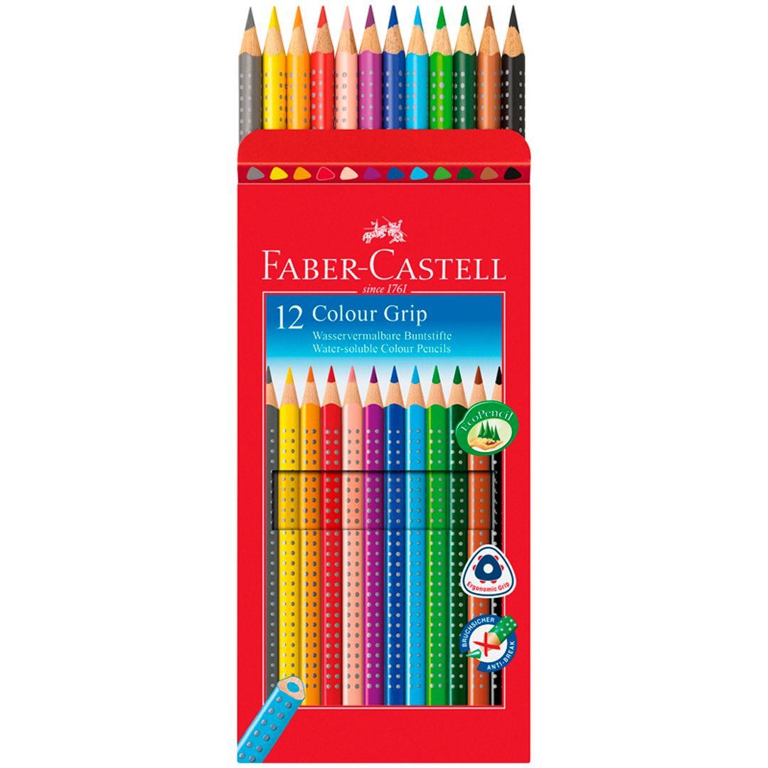 Карандаши цветные Faber-Castell "Grip", 12 цветов