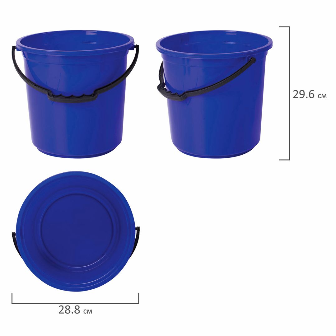 Ведро пластиковое Laima, 12 литров, пищевое, синее / Ведра №4