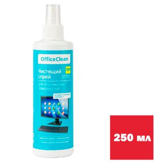 Чистящий спрей OfficeClean, для пластиковых поверхностей оргтехники, 250 мл / Чистящие наборы