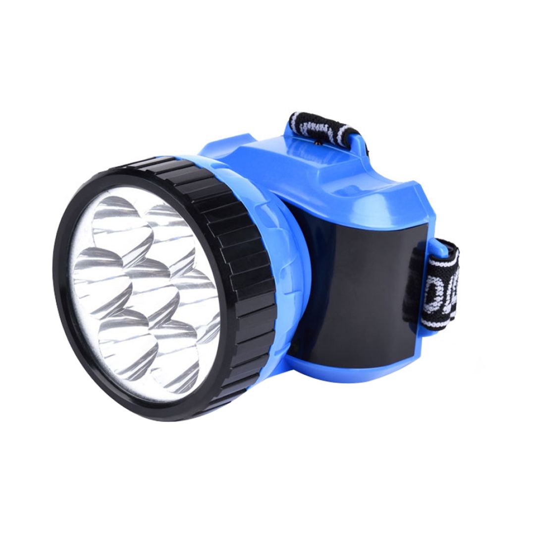Фонарь налобный Smartbuy SBF-24-B, аккумуляторный, светодиодный, 7 LED, синий / Фонари