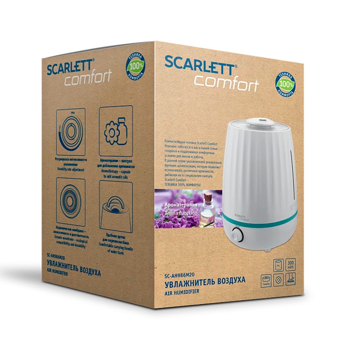 Увлажнитель воздуха Scarlett SC-AH986M20, 4 л, площадь помещения 30 м², белый / Очистители и увлажнители воздуха №4