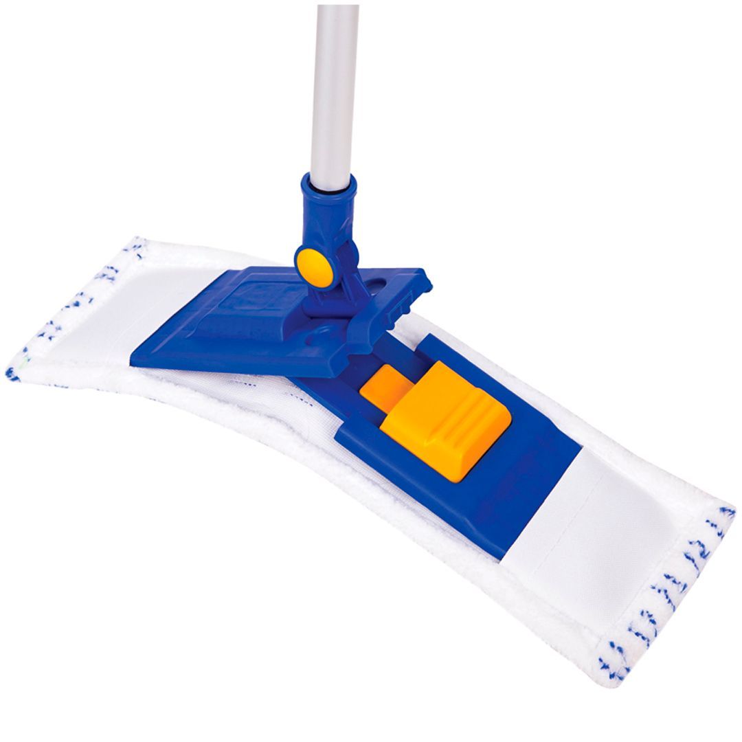 Швабра для пола из микрофибры OfficeClean Professional, телескопическая ручка 135 см / Швабры и комплекты №3