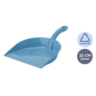 Совок Idea "Идеал", пластик, серо-голубой / Веники, щетки, совки