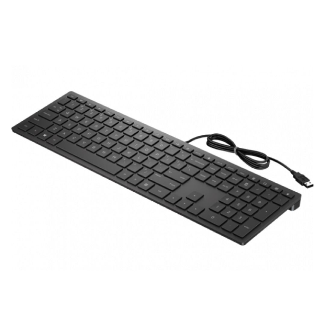 Клавиатура проводная НР Pavilion 300 4CE96AA, USB, черная / Клавиатуры проводные