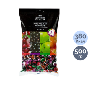 Карамель Деловой Стандарт, ассорти фруктовых вкусов, 500 гр / Конфеты oe.kz Карамель Деловой Стандарт, ассорти фруктовых вкусов, 500 гр / Конфеты