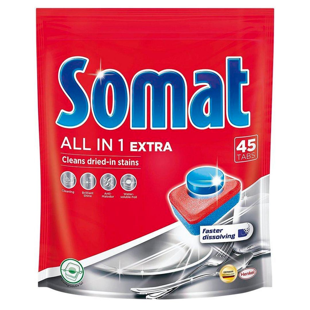 Таблетки для посудомоечных машин Somat, 45 таблеток / Средства для посудомоечных машин