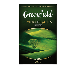 Шай Greenfield Flying Dragon, жасыл шай, 200 гр, жапырақты / Жаймалық шай
