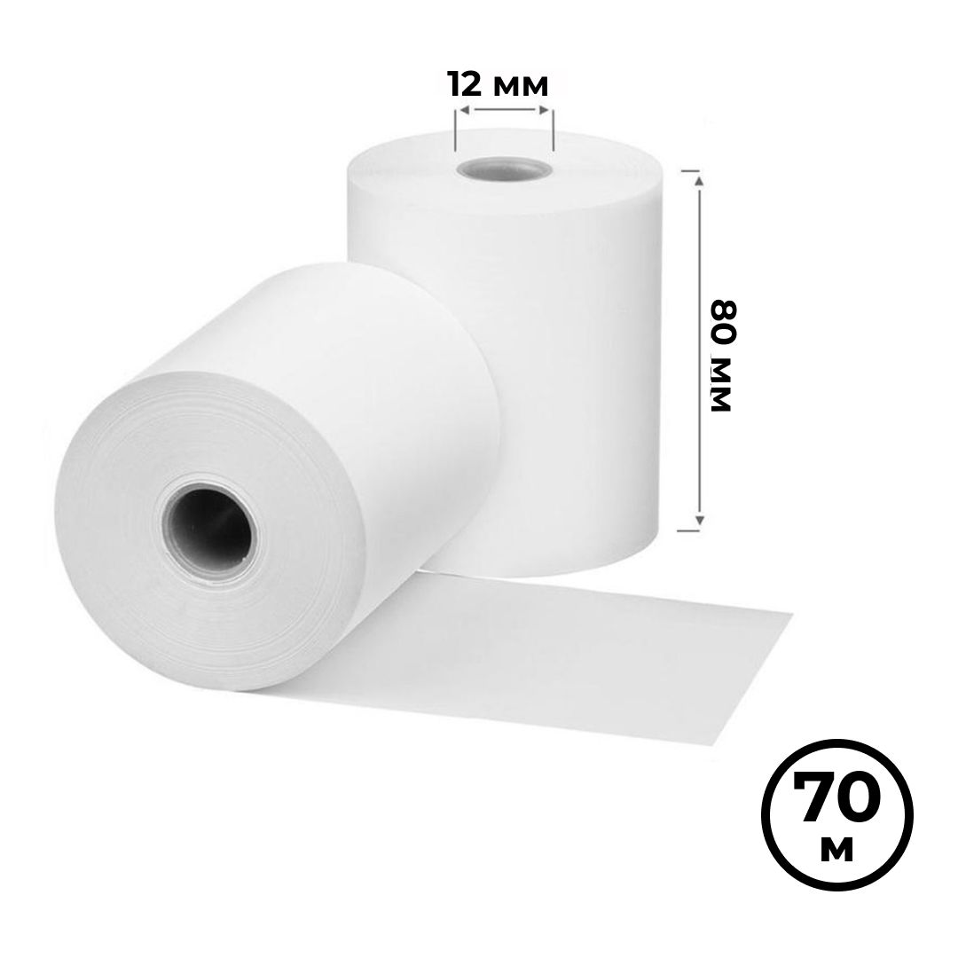 Чековая лента для кассового аппарата OfficeSpace, 80 мм*70 м*12 мм, 8 шт/упак / Лента для кассового аппарата oe.kz Чековая лента для кассового аппарата OfficeSpace, 80 мм*70 м*12 мм, 8 шт/упак / Лента для кассового аппарата