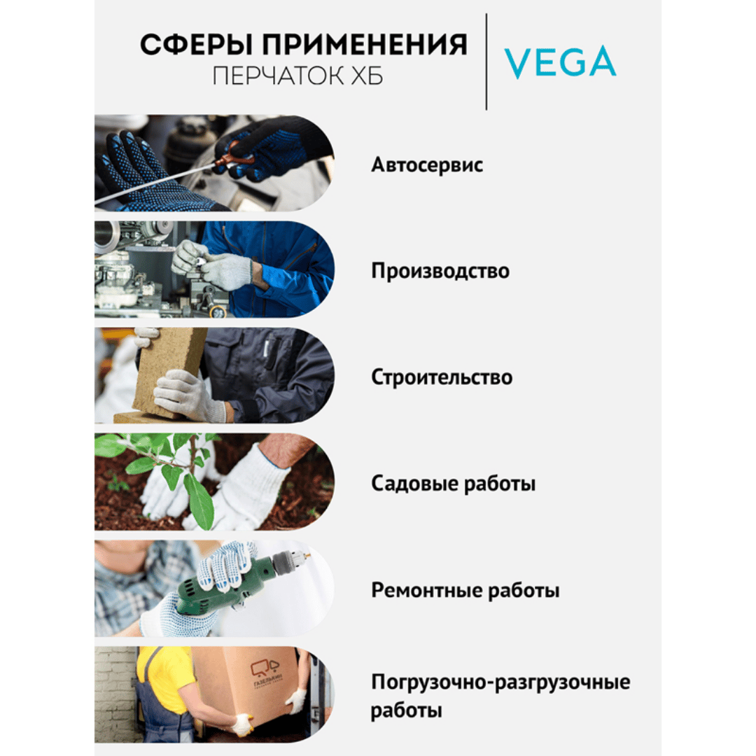 Перчатки хлопчатобумажные Vega, х/б без покрытия, 7,5 класс, белые / Перчатки №4 oe.kz Перчатки хлопчатобумажные Vega, х/б без покрытия, 7,5 класс, белые / Перчатки №4