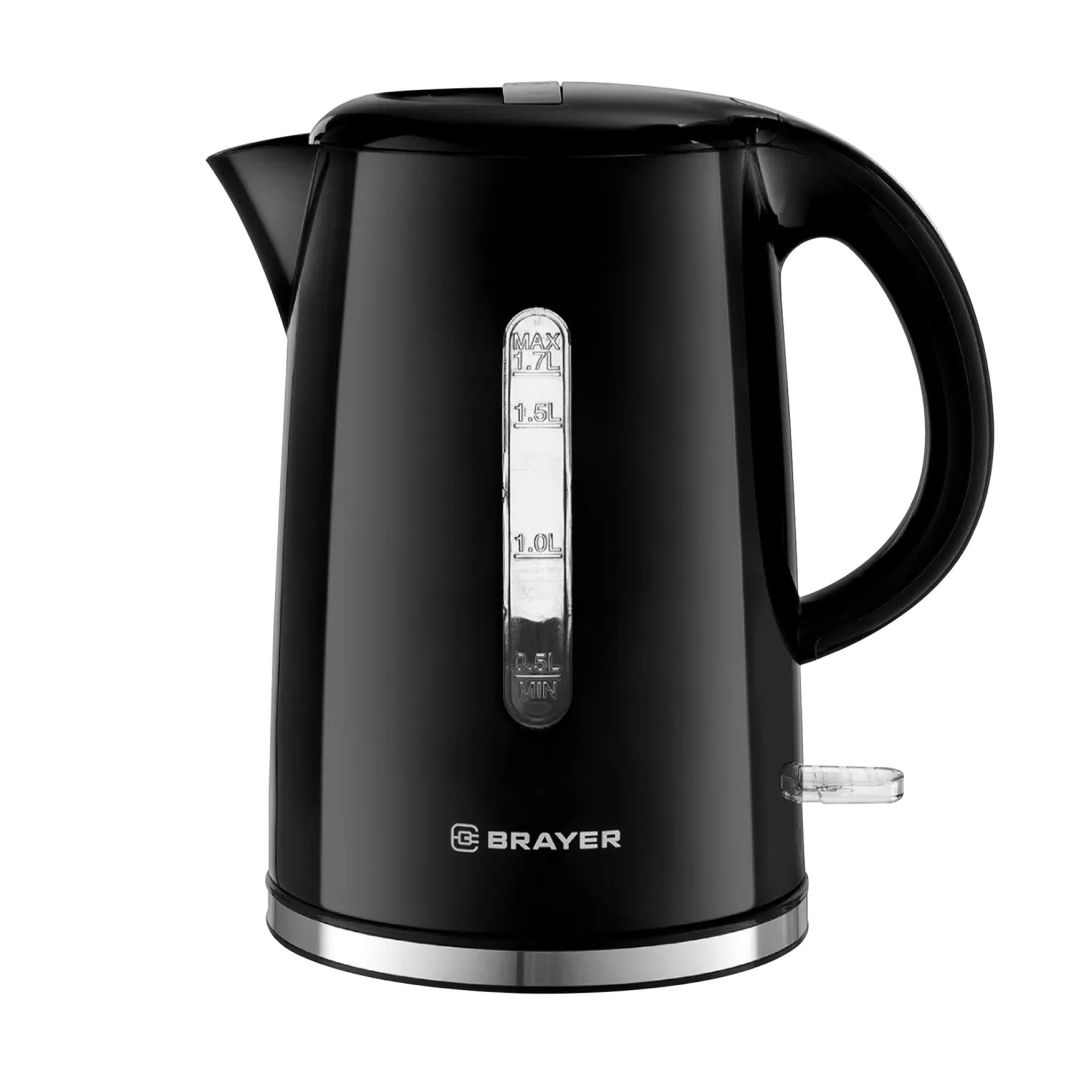 Электрический чайник Brayer BR1032, 1,7 л, пластик, черный / Чайники	