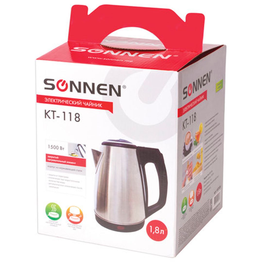 Электрический чайник Sonnen KT-118, 1,8 л, металл / Чайники	 №4