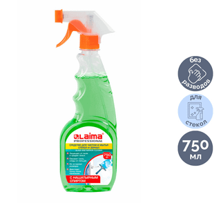 Шыны және айналарды жуғыш құрал Laima "Professional", мүсәтір спиртімен, 750 мл / Әйнек жууға арналған құралдар