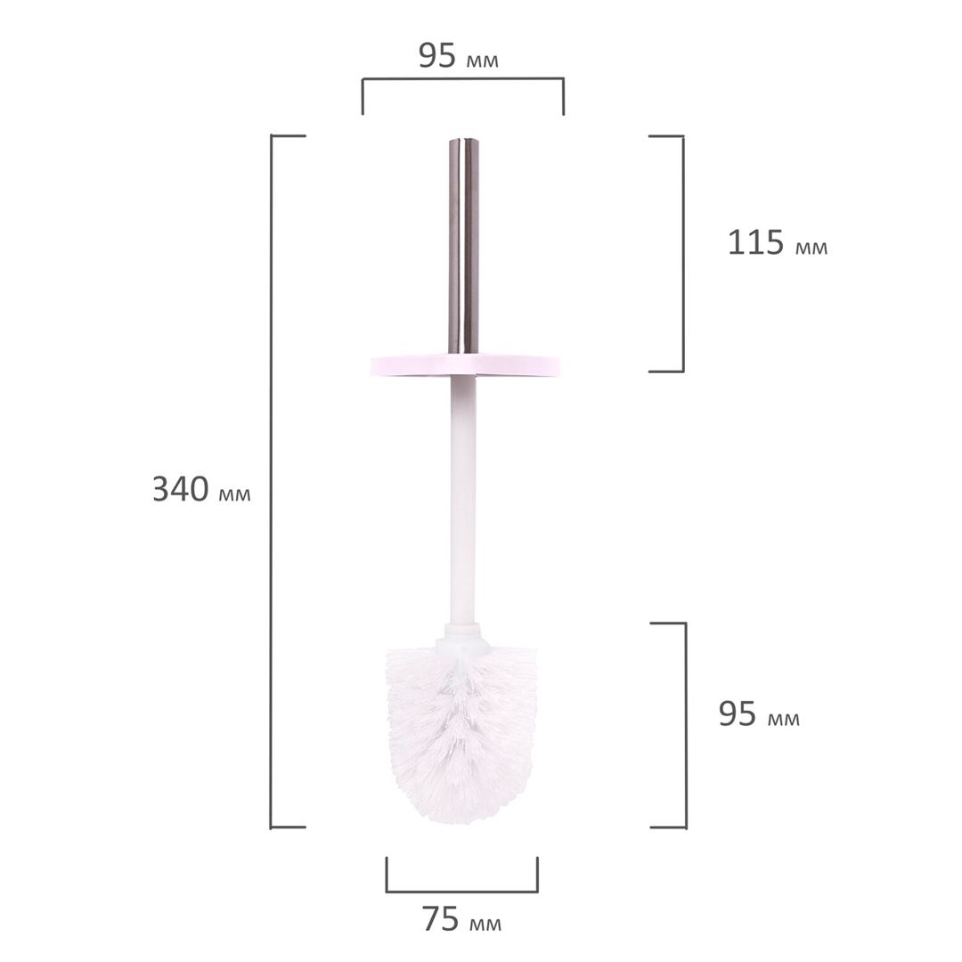 Ершик для туалета Laima, с подставкой, металл, белый / Веники, щетки, совки №3