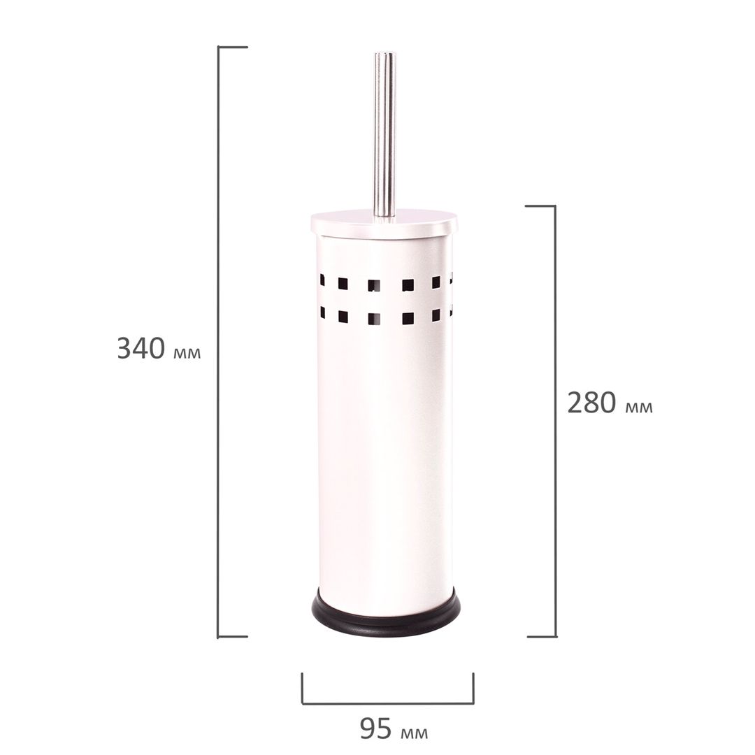 Ершик для туалета Laima, с подставкой, металл, белый / Веники, щетки, совки №2
