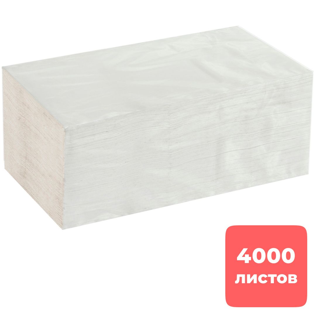 Полотенца бумажные Vega "Professional", 200 шт, 1-слойные, 23*22,5 см, V-сложение, белая, 20 шт/упак / Полотенца для диспенсеров