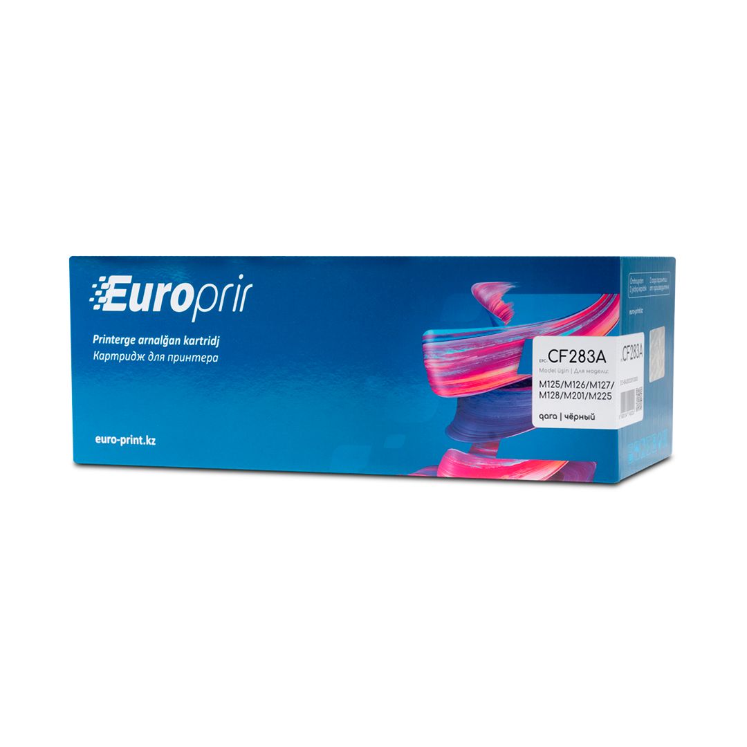 Europrint CF283A үйлесімді картриджі, LaserJet Pro M125, M126, M127, M128, M201, M225 үшін, қара / Қара түсті картридждер