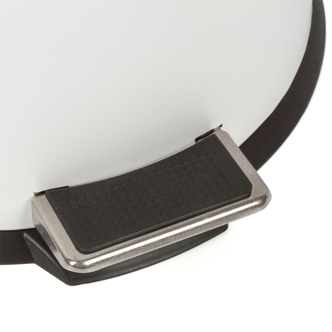 Қоқысқа арналған шелек-контейнер Laima, 20 л, басқышпен, дөңгелек, металл, ақ / Қоқыс контейнерлері мен шелектері №3