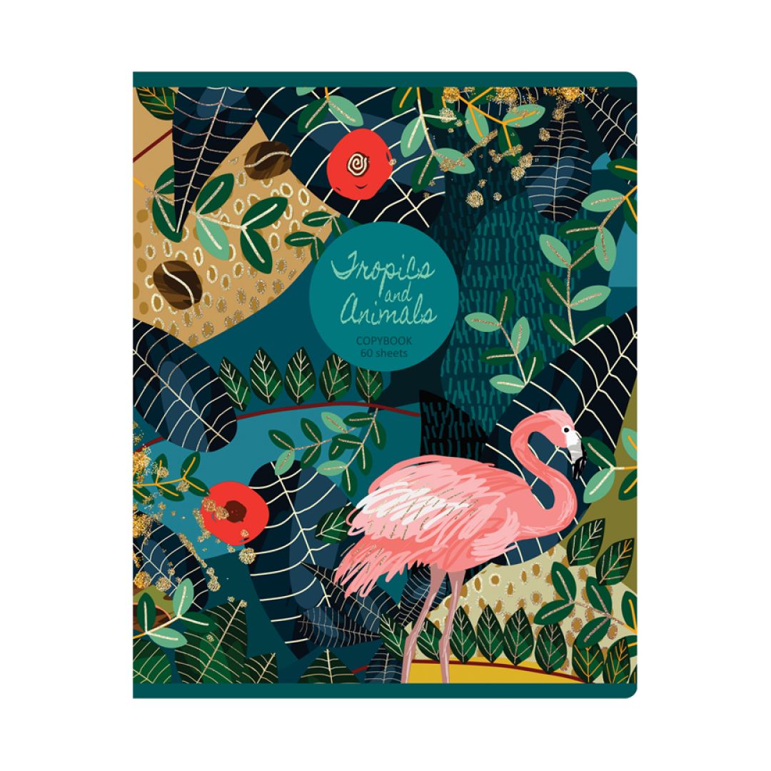 Тетрадь BG "Tropic image", A5, 60 листов, в клетку, на скрепке / Тетради №9