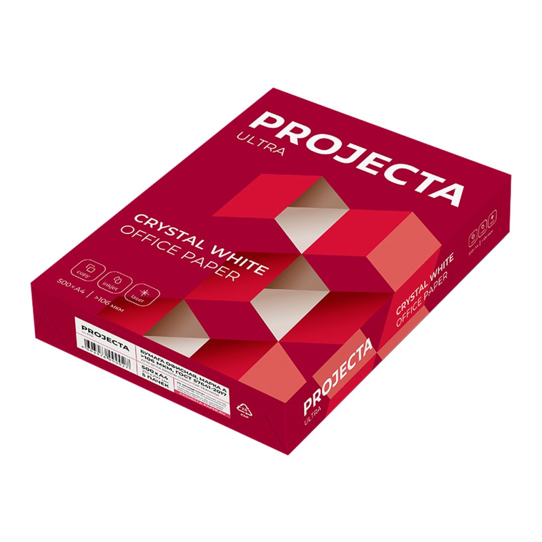 PROJECTA "А" маркалы қағазы, A4, 72-82 гр/м2, 500 парақ