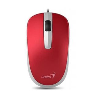 Мышь проводная оптическая Genius DX-120, 3 кнопки, 1000 dpi, USB, красная / Мыши проводные