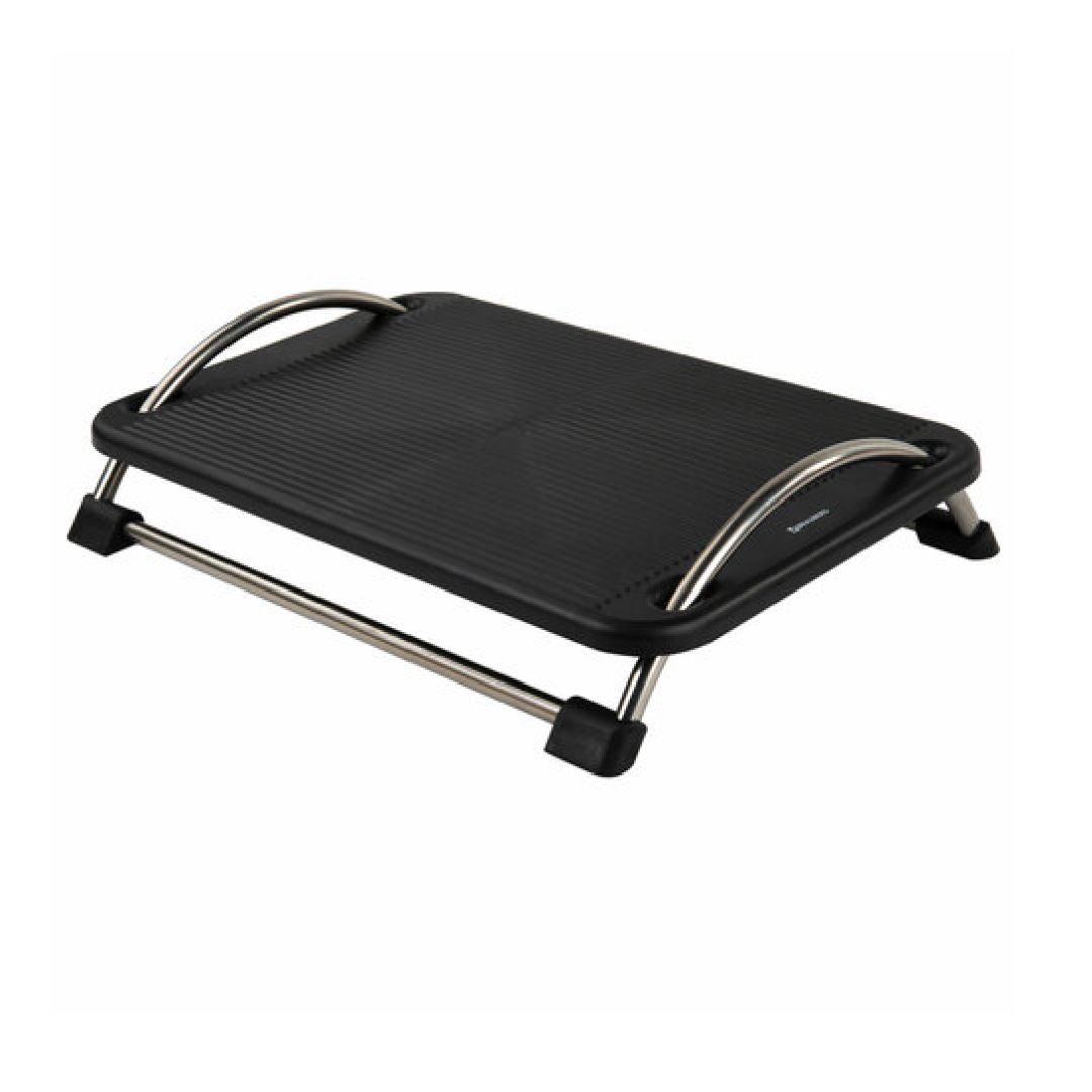 Офисная подставка для ног Brauberg, размер 300*435*105 мм, регулируемый угол наклона, черная / Эргономика и аксессуары