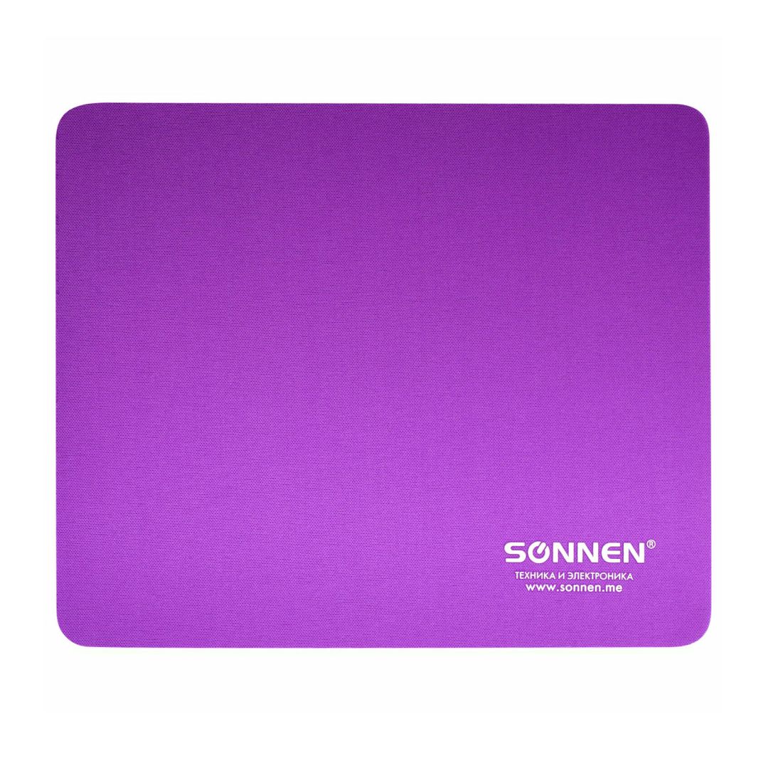 Тінтуір төсеніші Sonnen "Purple", резеңкелі негіз, өлшемі 220*180*3 мм, күлгін