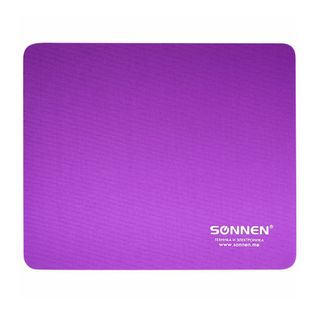 Коврик для мыши Sonnen "Purple", резиновая основа, размер 220*180*3 мм, фиолетовый / Коврики для мыши