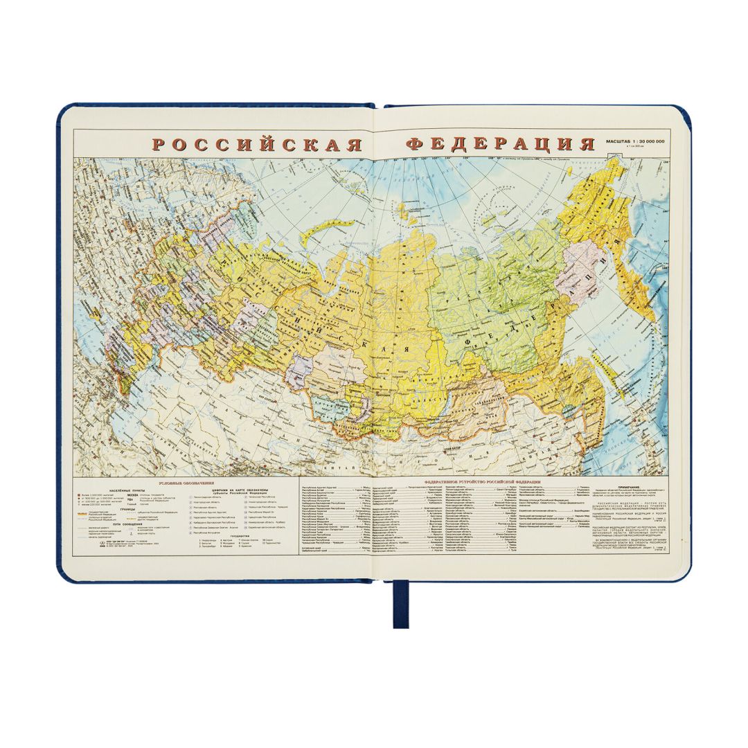 Ежедневник датированный Brauberg "Iguana", 2023 г., А4, 168 л, синий / Ежедневники датированные №2