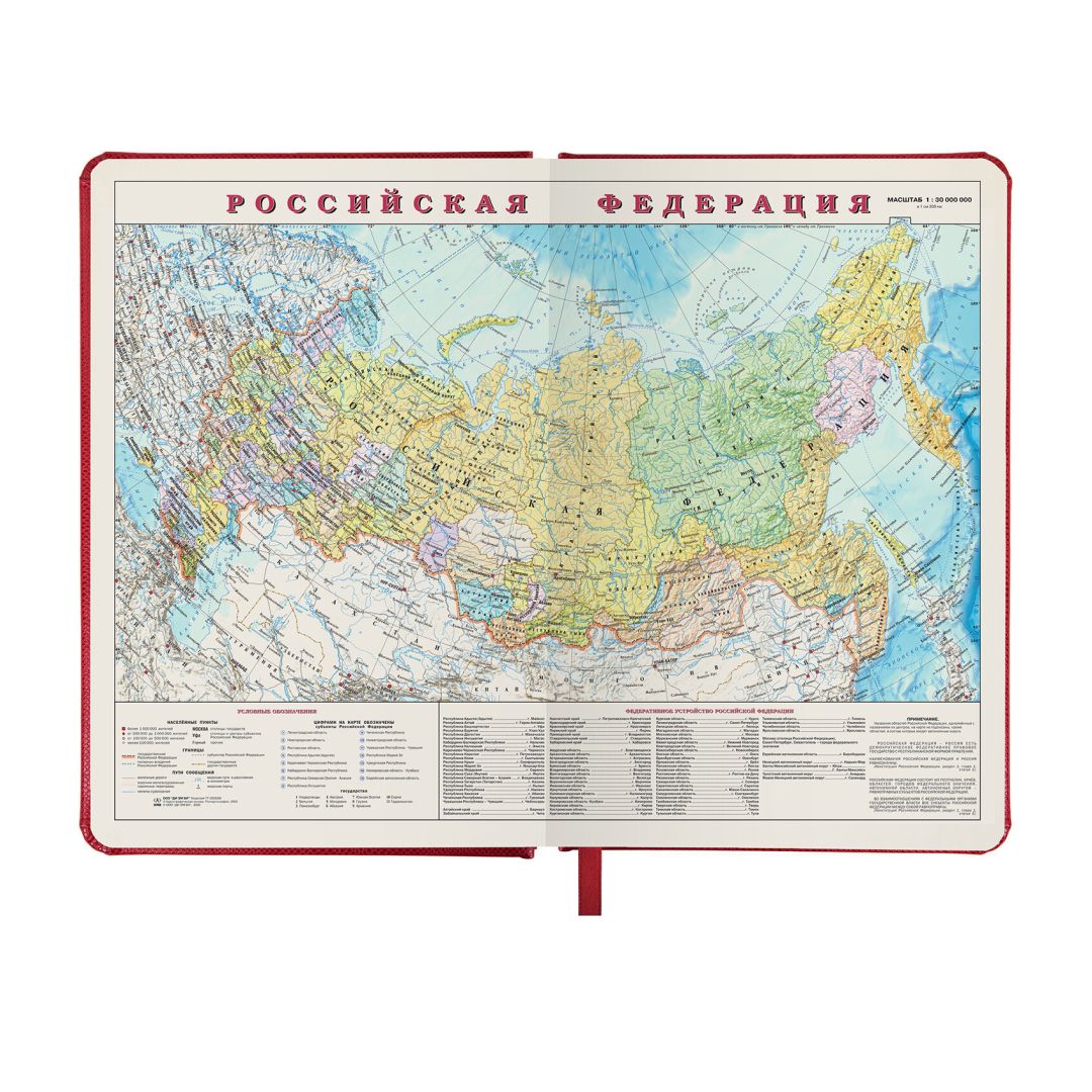 Ежедневник датированный Brauberg "Iguana", 2023 г., А5, 168 л, красный / Ежедневники датированные №2