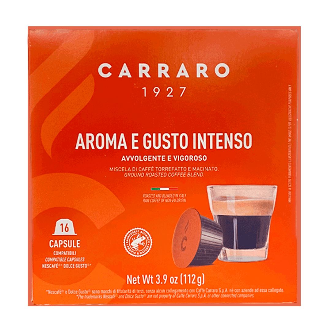 Капсуладағы кофе Carraro "Aroma e Gusto", Dolce Gusto кофемашинасы үшін, 16 капсула / Капсуладағы кофе және шай