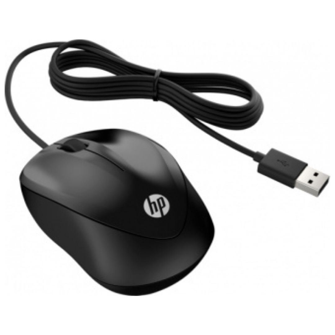 Мышь проводная оптическая HP 265A9A6 , USB, 2 кнопки, 1000 dpi, черная / Мыши проводные