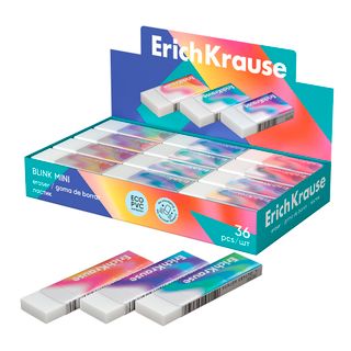 Ластик Erich Krause "Blink Mini", прямоугольный, 43*18*6 мм, белый, цена за штуку / Ластики