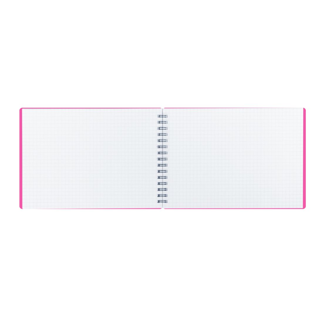 Блокнот BG "Neon", А5, 60 парақ, шиыршықта, тор көз, қызғылт / Блокноттар №2